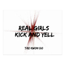 Real Girls Kick and Yell Postcard