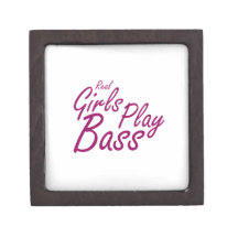 Real Girls Play Bass 2 purple Premium Keepsake Box