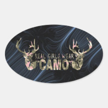 REAL GIRLS WEAR CAMO STICKER