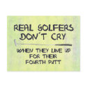 Real Golfers don´t cry postcards by HobbyTees Real Golfers don´t cry postcards