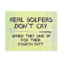 Real Golfers don´t cry postcards by HobbyTees Real Golfers don´t cry postcards