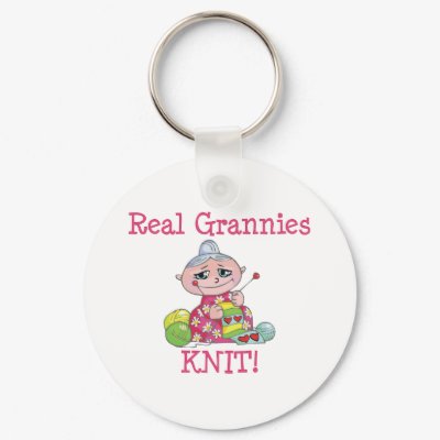 Real Grannies KNIT! Key Chain by StitcherladyxxTees