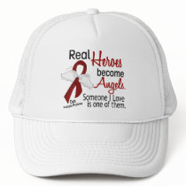 Real Heroes Become Angels Multiple Myeloma Trucker Hats