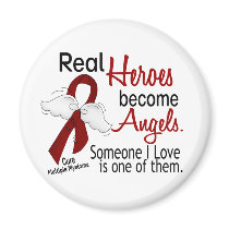 Real Heroes Become Angels Multiple Myeloma Fridge Magnet