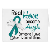 Real Heroes Become Angels Ovarian Cancer Card