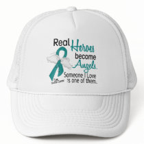 Real Heroes Become Angels Ovarian Cancer Hat