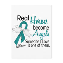 Real Heroes Become Angels Ovarian Cancer Postcards