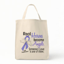 Real Heroes Become Angels Prostate Cancer Tote Bags