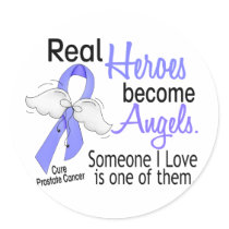 Real Heroes Become Angels Prostate Cancer Stickers