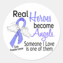 Real Heroes Become Angels Prostate Cancer Stickers