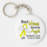 Real Heroes Become Angels Sarcoma Keychains