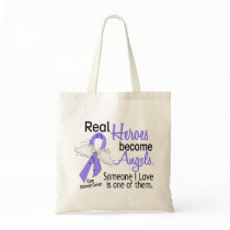 Real Heroes Become Angels Stomach Cancer bags by awarenessgifts Real Heroes Become Angels Stomach Cancer bags