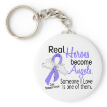 Real Heroes Become Angels Stomach Cancer Keychains