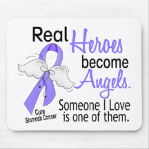 Real Heroes Become Angels Stomach Cancer Mousepads