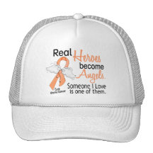 Real Heroes Become Angels Uterine Cancer Trucker Hat