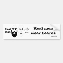 Real Man Bumper Stickers