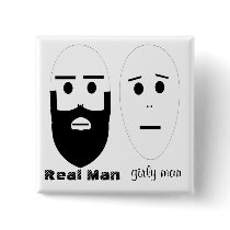 Real Man Pinback Buttons