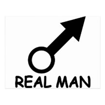 real man sign post cards