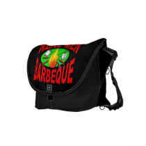 Real Men Barbeque. Funny Design for The BBQ King. Courier Bags