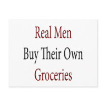 Real Men Buy Their Own Groceries postcards