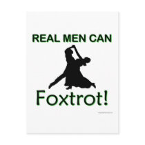 Real Men Can Foxtrot Postcards