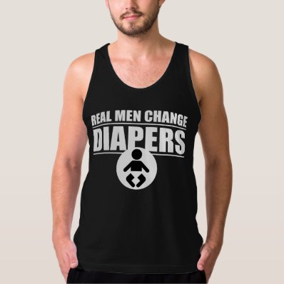 Real men change diapers american apparel fine jersey tank top