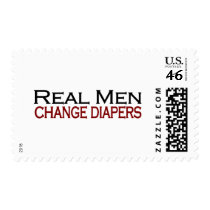 Real Men Change Diapers Stamps