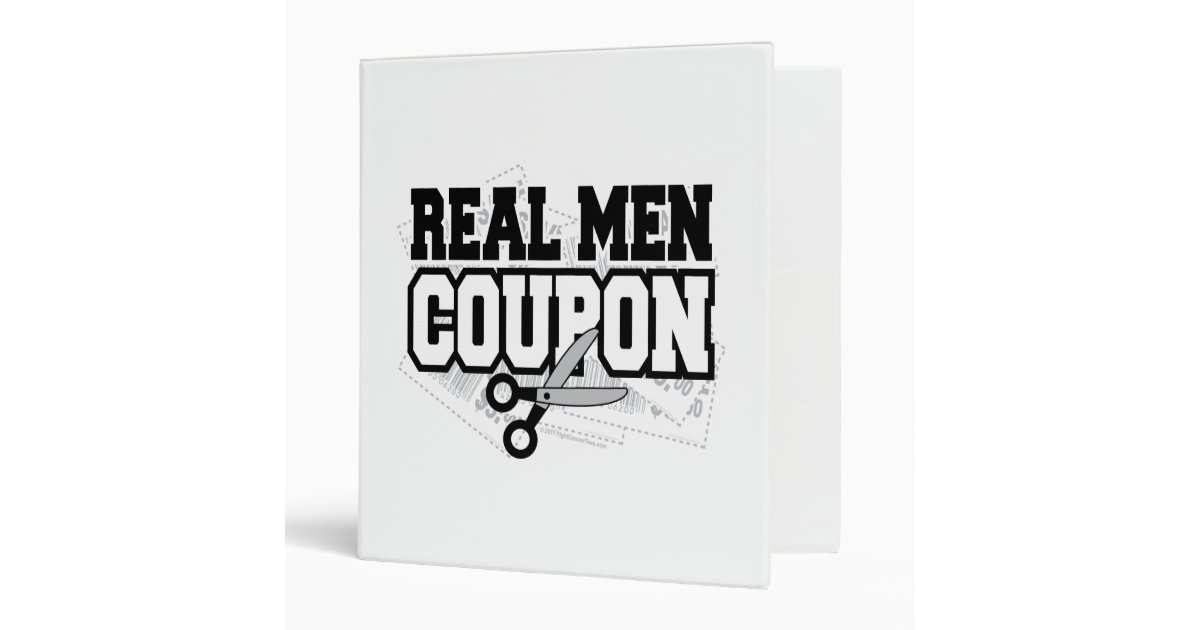 Real Men Coupon Binder Zazzle