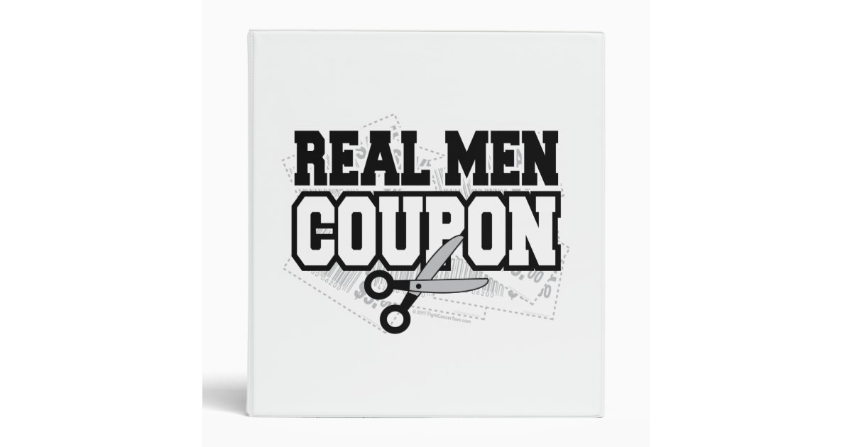 Real Men Coupon Binder Zazzle