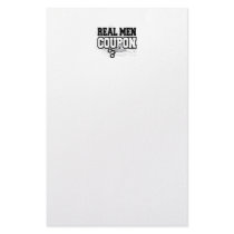 Real Men Coupon Custom Stationery