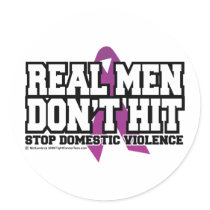 Real Men Don't Hit stickers by fightcancertees Real Men Don't Hit stickers