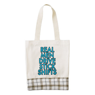 Real men drive stick shifts zazzle HEART tote bag