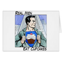 Real Men Eat Cupcakes Card