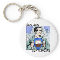 Real Men Eat Cupcakes Keychain