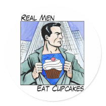 Real Men Eat Cupcakes Sticker Sheet