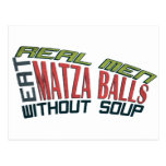 Real Men Eat Matza Balls - Jewish Humor Postcards