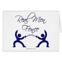 Real Men Fence cards