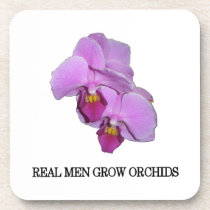Real Men Grow Orchids cork coasters