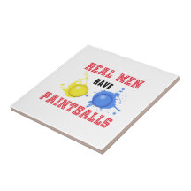 Real Men Have Paintballs Ceramic Tiles