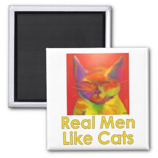 Real Men Like Cats magnet