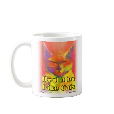Real Men Like Cats Mug by Victoreeah