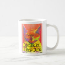 Real Men Like Cats Mug by Victoreeah Real Men Like Cats Mug