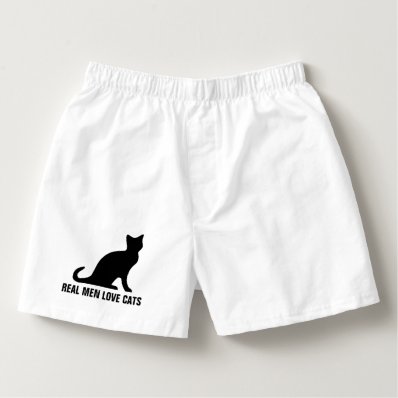 Real men love cats funny boxer shorts underwear boxers