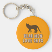 Real Men Love Cats Keychains