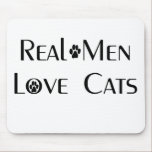 real men love cats, cat, paw, print, men, mousepad