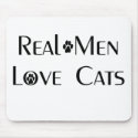 Real Men Love Cats Mousepad by animaltees Real Men Love Cats Mousepad