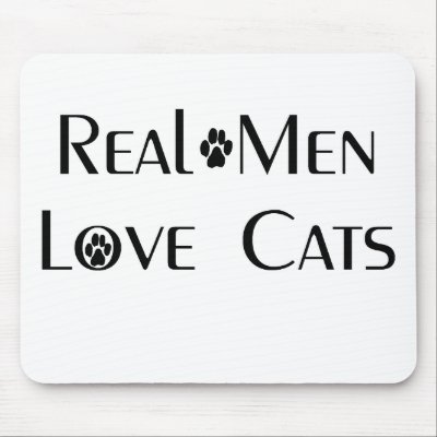 Real Men Love Cats Mousepad by animaltees