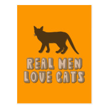 Real Men Love Cats Postcard