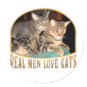 Real Men Love Cats stickers