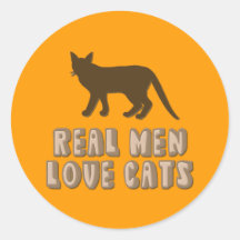 Real Men Love Cats Sticker
